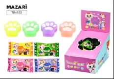 Ластик ЛАПКИ, ПВХ, фигурный, размер  3*3*1.3 см, ОПП-упаковка / картонный дисплей