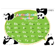 Клеенка для уроков труда 35*50 Панда англ алфавит КОКОС 251012