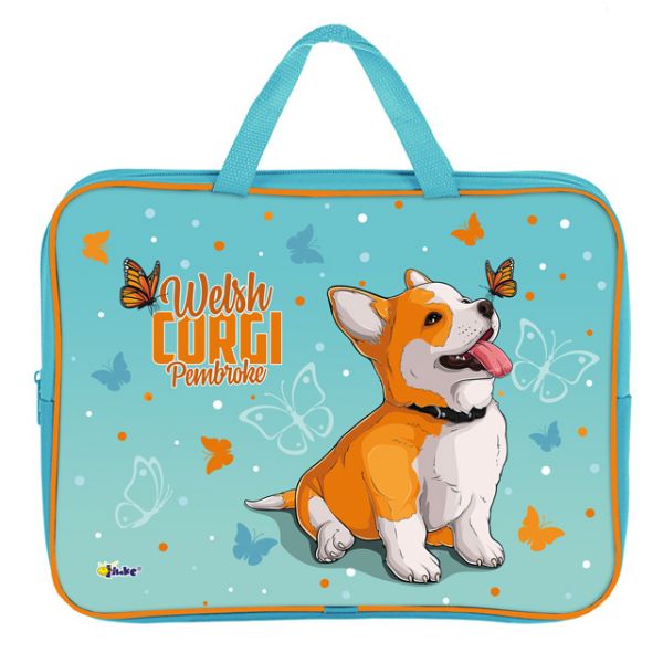 ПМД 2-20 Корги с бабочкой -папка менеджера А4(ручка - тесьма),п/э с диз., 350х265x45 мм