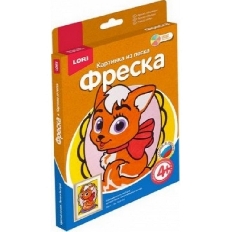 Пз/Ф-002 Фреска.Картина из песка "Кошечка"
