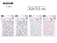 Стразы-наклейки пластиковые, 9.2*15.5 см, 6 дизайнов, ОПП-упаковка