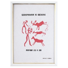 Рамка пластиковая 21*30 KLERK/ZEBRA 231534/100 белый/золото
