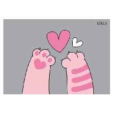 Клеенка для уроков труда 50*70 Cats & Heart КОКОС 251022