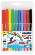 Фломастеры Centropen Color World классические 10 цв. трехгран. корп. стандартные блист. упак.