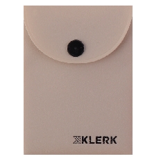 Папка-конверт на кноп А7 (75*105мм) 0,25мм KLERK Nude 241321 непрозрачная пыльный бежевый
