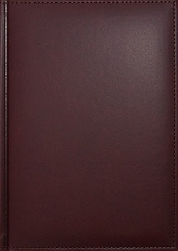 Ежедневник А5 256 стр.,"Sorrento"кож.зам Бордовый,недатированный