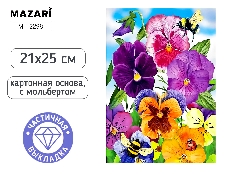 Алмазная мозаика с мольбертом АНЮТИНЫ ГЛАЗКИ, 21х25см, 1 дизайн, частичная выкладка, ОПП-упаковка