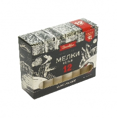 Мелки школьные из натуральной глины, 12 шт., белые, картон. упаковка МШБ12