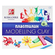 Пластилин Луч КЛАССИКА 10 цв. 200 г со стеком