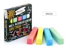 Мел асфальтовый цветной, 5цв., карт.коробка