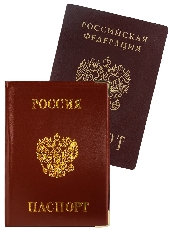 Обложка на паспорт Россия, коричневая (с метал. уголками) ОП-0676