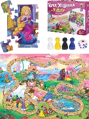Игра -ходилка+пазл. ПРИНЦЕССЫ (арт.ИН-8205)