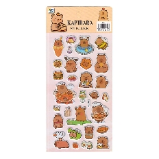 Наклейка декоративная 9,5*22 Капибарка 2 уп20/4200шт Р22072-1