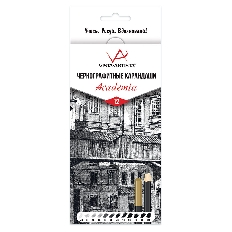 "VISTA-ARTISTA"   "Academia"   VAGPS-12   Чернографитные карандаши набор   заточенный     12 шт. ас
