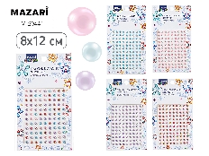 Стразы-наклейки пластиковые, 8*12 см, 4 дизайна, ОПП-упаковка