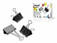 Зажимы для бумаг, 15 мм, ЧЕРНЫЕ, металлические, M-6894