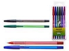 Набор ручек шариковых M-7302- 6, STYLUS, 6цв., пулевидный пиш.узел 0.7мм, корпус пласт. цветной, ПВХ