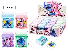 Точилка пластиковая УШАСТИК, 2 отверстия для заточки, ластик, 4 дизайна, с контейнером для стружки,