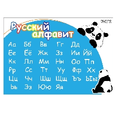 Клеенка для уроков труда 35*50 Панда русск алфавит КОКОС 251011