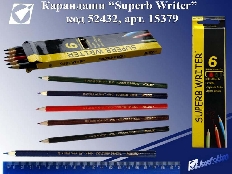 Карандаши цв. 15379 "Superb Writer", 6 цветов, европ J.Otten /24 /0 /480