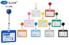 Бейджи для пропусков, проездных: горизонтальный, изготовлен из пластмассы, цветной /10 цветов/, с ру