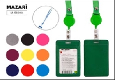 Бейдж вертикальный TOKEN, 68x107 мм, кожзам, с держателем-рулеткой (длина 60 см) и зажимом, микс 10