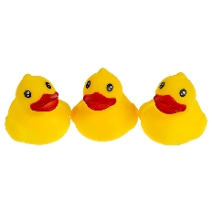 Игрушка для ванны уточка 3 шт. в сетке КАПИТОШКА в кор.4*120наб