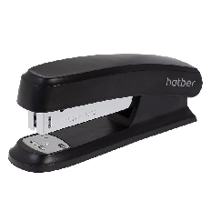 Степлер  Hatber №24/6,26/6 Пластиковый 20л 100 скоб захват 55мм Два типа скрепления  Черный в картон