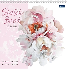 "Premium" Блокнот SketchBook 40л (15л. крафт 160г +25л белый офсет 100г) 240х240мм без линовки жестк