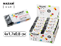 Ластик SOFT BLACK, ПВХ, чёрный, прямоугольный, размер 4*1.7*0.8  см,  ОПП-упаковка / картонный диспл