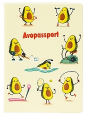 Обложка на паспорт Авокадо ПВХ slim ОП-0459