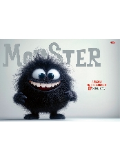 TM"Profit"Альбом для рисования А4 12л. ПУШИСТЫЙ МОНСТРИК - 1 (12-7279) скрепка