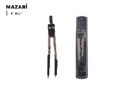 Циркуль металлический, крышка - линейка, пластиковая упаковка без подвеса