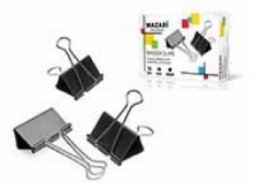 Зажимы для бумаг, 19 мм, ЧЕРНЫЕ, металлические, M-6895