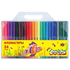Фломастеры Каляка-Маляка 24 цв., вент. колп, блист. упак., кругл. корп., 3+