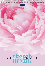 "Premium" Блокнот SketchBook 80л А5ф 100г/кв.м без линовки твердая подложка на гребне-