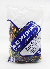 Резинка банковская, диаметр 60 мм (100 г / 100 упаковок в кор.), цветная