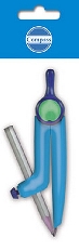 Циркуль пластмасс. с карандашом (козья ножка) голубой