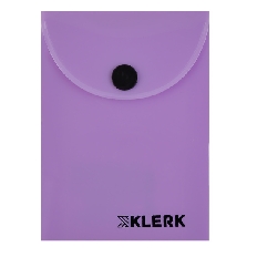 Папка-конверт на кноп А7 (75*105мм) 0,18мм KLERK Pastel 241319 непрозрачная лаванда